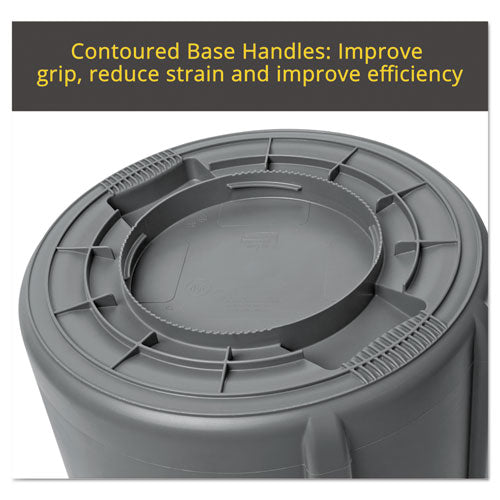 Rubbermaid® Commercial Round Brute Container, Plastic, 20 Gal, Yellow freeshipping - TVN Wholesale