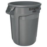 Rubbermaid® Commercial Round Brute Container, Plastic, 32 Gal, Gray freeshipping - TVN Wholesale