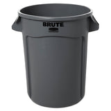 Rubbermaid® Commercial Round Brute Container, Plastic, 32 Gal, Gray freeshipping - TVN Wholesale
