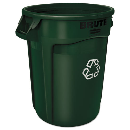 Rubbermaid® Commercial Round Brute Container, Plastic, 32 Gal, Dark Green freeshipping - TVN Wholesale