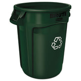 Rubbermaid® Commercial Round Brute Container, Plastic, 32 Gal, Dark Green freeshipping - TVN Wholesale