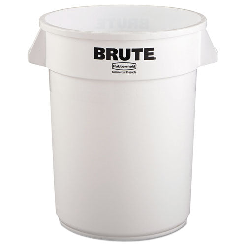 Rubbermaid® Commercial Round Brute Container, Plastic, 32 Gal, White freeshipping - TVN Wholesale