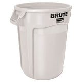 Rubbermaid® Commercial Round Brute Container, Plastic, 32 Gal, White freeshipping - TVN Wholesale