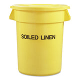 Rubbermaid® Commercial Round Brute Container With "trash Only" Imprint, Plastic, 33 Gal, Yellow freeshipping - TVN Wholesale