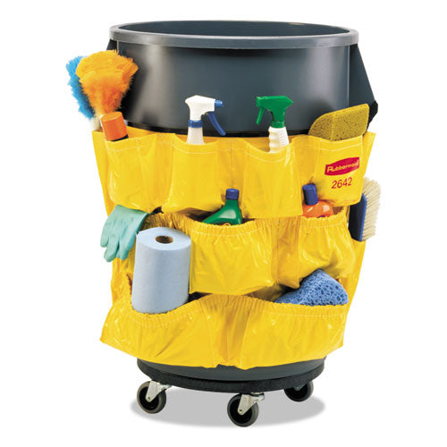 Rubbermaid® Commercial Brute Caddy Bag, 12 Pockets, Yellow freeshipping - TVN Wholesale