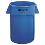 Rubbermaid® Commercial Brute Vented Trash Receptacle, Round, 44 Gal, Blue freeshipping - TVN Wholesale