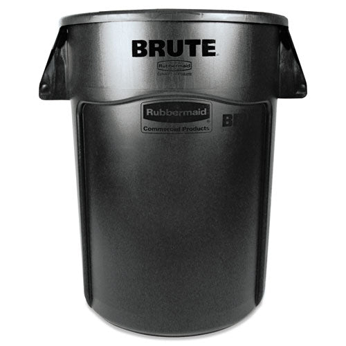 Rubbermaid® Commercial Brute Vented Trash Receptacle, Round, 44 Gal, Black freeshipping - TVN Wholesale