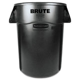 Rubbermaid® Commercial Brute Vented Trash Receptacle, Round, 44 Gal, Black freeshipping - TVN Wholesale