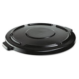 Rubbermaid® Commercial Vented Round Brute Lid, 24.5 Dia X 1.5h, Black freeshipping - TVN Wholesale