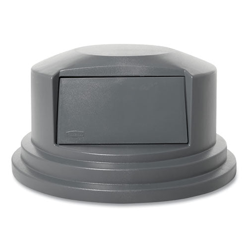 Rubbermaid® Commercial Round Brute Dome Top Lid For 55 Gal Waste Containers, 27.25" Diameter, Gray freeshipping - TVN Wholesale