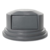 Rubbermaid® Commercial Round Brute Dome Top Lid For 55 Gal Waste Containers, 27.25" Diameter, Gray freeshipping - TVN Wholesale