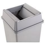 Rubbermaid® Commercial Untouchable Square Swing Top Lid, Plastic, 20.13w X 20.13d X 6.25h, Gray freeshipping - TVN Wholesale