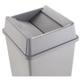 Rubbermaid® Commercial Untouchable Square Swing Top Lid, Plastic, 20.13w X 20.13d X 6.25h, Gray freeshipping - TVN Wholesale