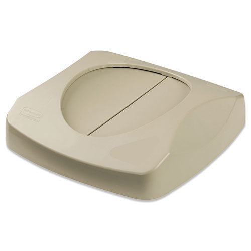 Rubbermaid® Commercial Swing Top Lid For Untouchable Recycling Center, 16" Square, Beige freeshipping - TVN Wholesale