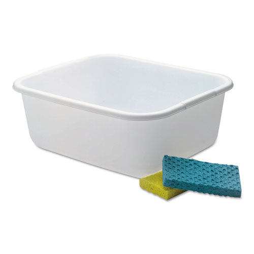 Rubbermaid® Microban Dishpan, 4.5 Gal, 14.5" X 12.5" X 5.7", White, 6-carton freeshipping - TVN Wholesale