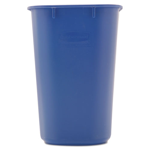 Rubbermaid® Commercial Small Deskside Recycling Container, Rectangular, Plastic, 13.63 Qt, Blue freeshipping - TVN Wholesale