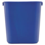 Rubbermaid® Commercial Small Deskside Recycling Container, Rectangular, Plastic, 13.63 Qt, Blue freeshipping - TVN Wholesale