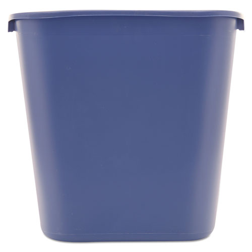 Rubbermaid® Commercial Medium Deskside Recycling Container, Rectangular, Plastic, 28.13 Qt, Blue freeshipping - TVN Wholesale