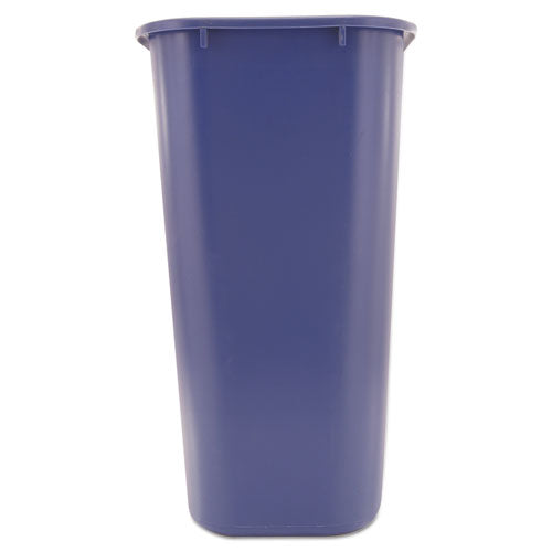 Rubbermaid® Commercial Large Deskside Recycle Container With Symbol, Rectangular, Plastic, 41.25 Qt, Blue freeshipping - TVN Wholesale