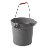 Rubbermaid® Commercial 10 Quart Plastic Utility Pail, 10 1-2 Diameter X 10 1-4h, Gray Plastic freeshipping - TVN Wholesale