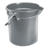 Rubbermaid® Commercial 10 Quart Plastic Utility Pail, 10 1-2 Diameter X 10 1-4h, Gray Plastic freeshipping - TVN Wholesale