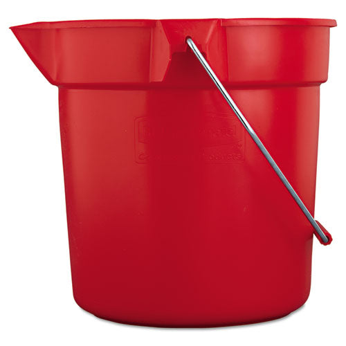 Rubbermaid® Commercial Brute Round Utility Pail, 10qt, Red freeshipping - TVN Wholesale