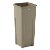 Rubbermaid® Commercial Untouchable Square Waste Receptacle, Plastic, 23 Gal, Beige freeshipping - TVN Wholesale