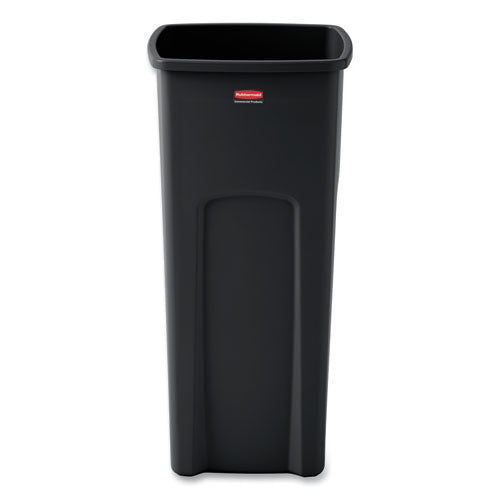Rubbermaid® Commercial Untouchable Square Waste Receptacle, Plastic, 23 Gal, Black freeshipping - TVN Wholesale