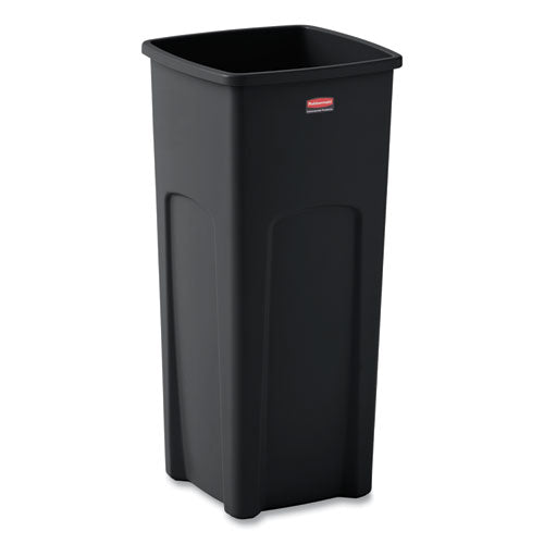 Rubbermaid® Commercial Untouchable Square Waste Receptacle, Plastic, 23 Gal, Black freeshipping - TVN Wholesale
