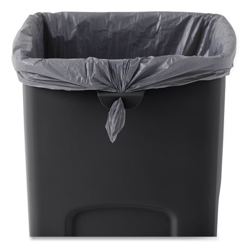 Rubbermaid® Commercial Untouchable Square Waste Receptacle, Plastic, 23 Gal, Black freeshipping - TVN Wholesale