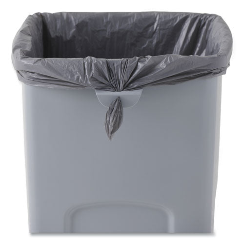 Rubbermaid® Commercial Untouchable Square Waste Receptacle, Plastic, 23 Gal, Gray freeshipping - TVN Wholesale