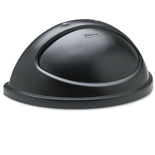 Rubbermaid® Commercial Untouchable Plastic Half-round Lid, 21.38w X 12.38d X 9.13h, Black freeshipping - TVN Wholesale