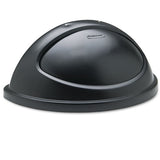 Rubbermaid® Commercial Untouchable Plastic Half-round Lid, 21.38w X 12.38d X 9.13h, Black freeshipping - TVN Wholesale