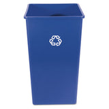 Rubbermaid® Commercial Recycling Container, Square, Plastic, 50 Gal, Blue freeshipping - TVN Wholesale