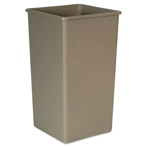 Rubbermaid® Commercial Untouchable Square Waste Receptacle, Plastic, 50 Gal, Beige freeshipping - TVN Wholesale