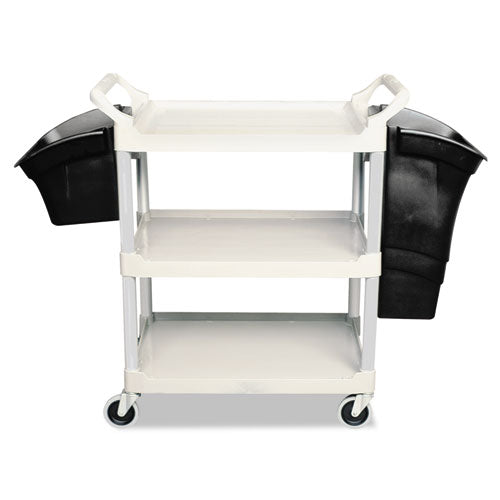 Rubbermaid® Commercial Xtra Utility Cart, 300-lb Capacity, Three-shelf, 20w X 40.63d X 37.8h, Gray freeshipping - TVN Wholesale