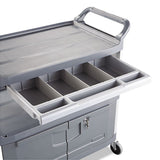 Rubbermaid® Commercial Xtra Instrument Cart, 300-lb Capacity, Three-shelf, 20w X 40.63d X 37.8h, Gray freeshipping - TVN Wholesale