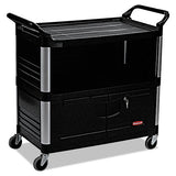 Rubbermaid® Commercial Xtra Equipment Cart, 300-lb Capacity, Three-shelf, 20.75w X 40.63d X 37.8h, Black freeshipping - TVN Wholesale