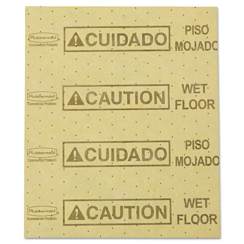 Rubbermaid® Commercial Over-the-spill Pad, "caution Wet Floor", Yellow, 16 1-2" X 20", 22 Sheets-pad freeshipping - TVN Wholesale