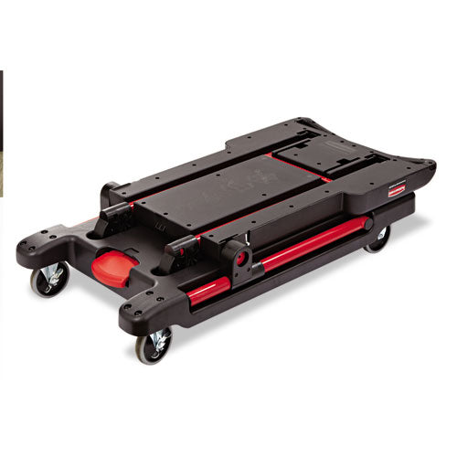 Rubbermaid® Commercial Convertible Utility Cart, Two-shelf, 23.88w X 45.13d X 34.38h, Black freeshipping - TVN Wholesale