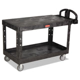 Rubbermaid® Commercial Heavy-duty 2-shelf Utility Cart, Tpr Casters, 25.25w X 54d X 36h, Black freeshipping - TVN Wholesale