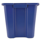 Rubbermaid® Commercial Stacking Recycle Bin, Rectangular, Polyethylene, 14 Gal, Blue freeshipping - TVN Wholesale