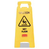 Rubbermaid® Commercial Caution Wet Floor Sign, 11 X 12 X 25, Bright Yellow freeshipping - TVN Wholesale