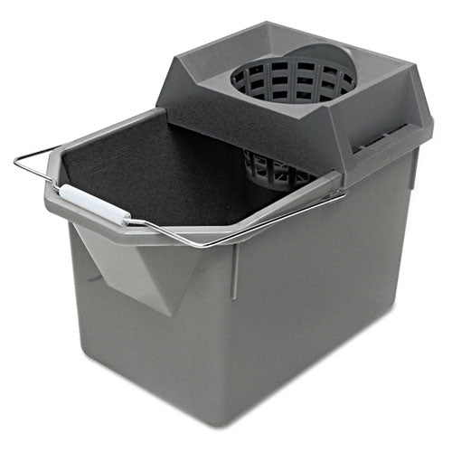 Rubbermaid® Commercial Pail-strainer Combination, 15qt, Steel Gray freeshipping - TVN Wholesale