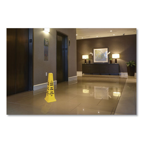 Rubbermaid® Commercial Multilingual Wet Floor Safety Cone, 12.25 X 12.25 X 36 freeshipping - TVN Wholesale