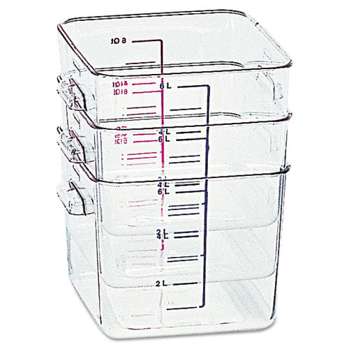 Rubbermaid® Commercial Spacesaver Square Containers, 2 Qt, 8.8 X 8.75 X 2.7, Clear freeshipping - TVN Wholesale