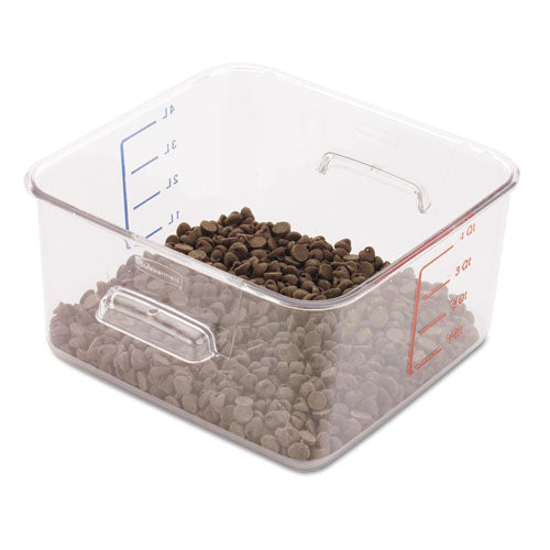 Rubbermaid® Commercial Spacesaver Square Containers, 2 Qt, 8.8 X 8.75 X 2.7, Clear freeshipping - TVN Wholesale