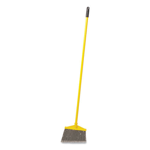 Rubbermaid® Commercial 7920014588208, Angled Large Broom, 46.78" Handle, Gray-yellow freeshipping - TVN Wholesale