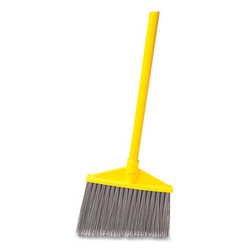 Rubbermaid® Commercial 7920014588208, Angled Large Broom, 46.78" Handle, Gray-yellow freeshipping - TVN Wholesale