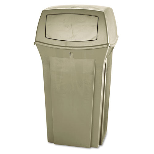 Rubbermaid® Commercial Ranger Fire-safe Container, Square, Structural Foam, 35 Gal, Beige freeshipping - TVN Wholesale